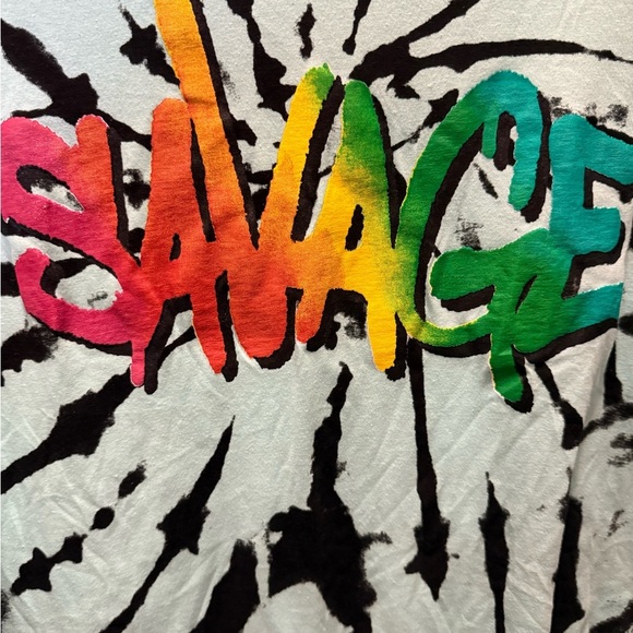 Vintage Phat Farm Aqua Tie Dye Savage T-Shirt size M - Picture 6 of 6